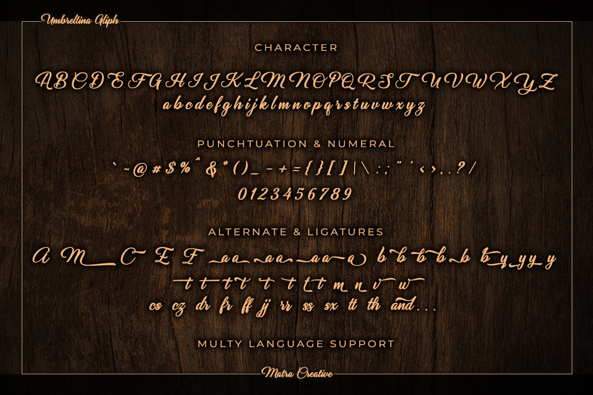 Umbrellia, a Script Font by Matra Creative (Photo 6 of 9)