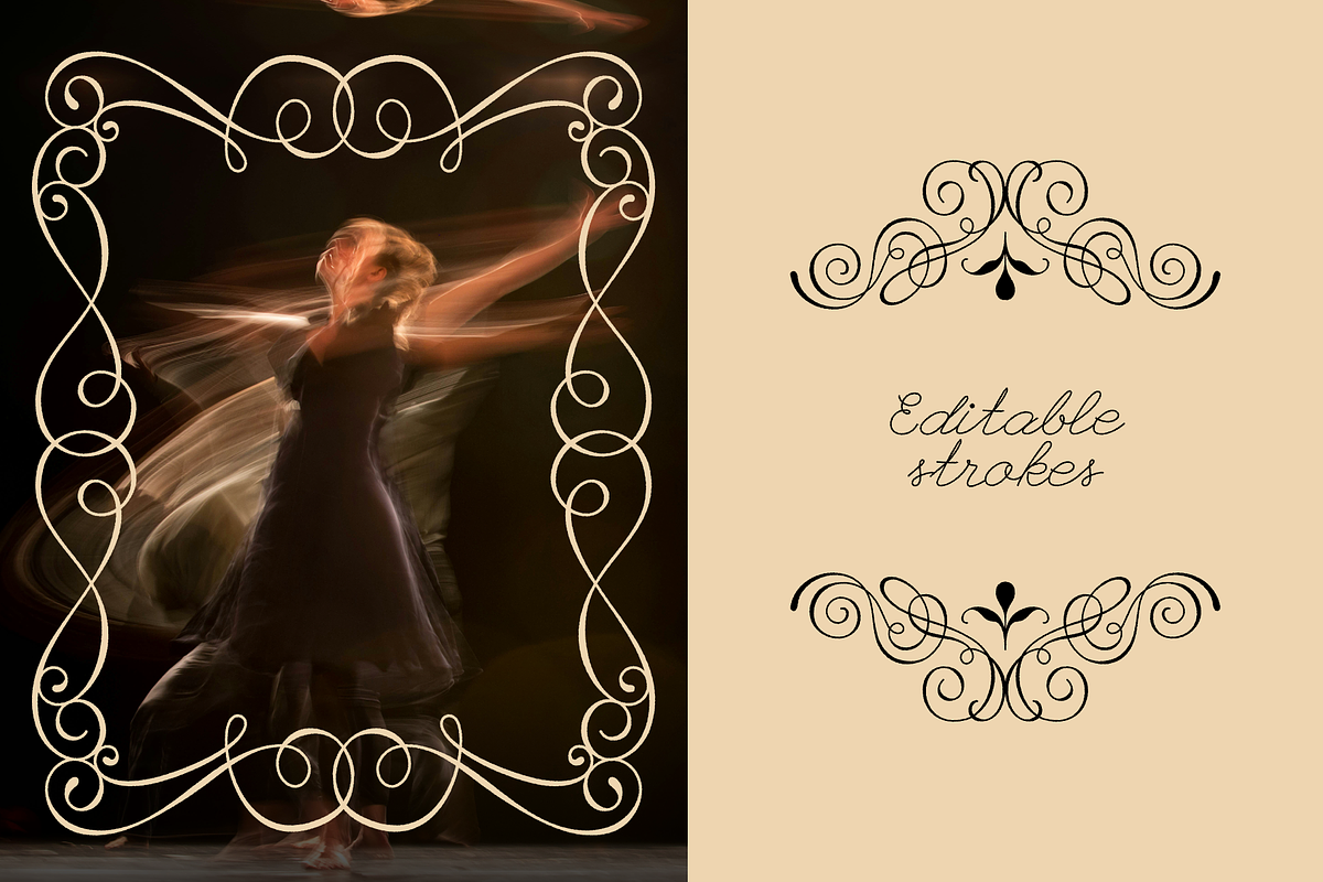 Curly Flourish Frames & Borders, an Object Graphic by venimo (Photo 6 of 15)