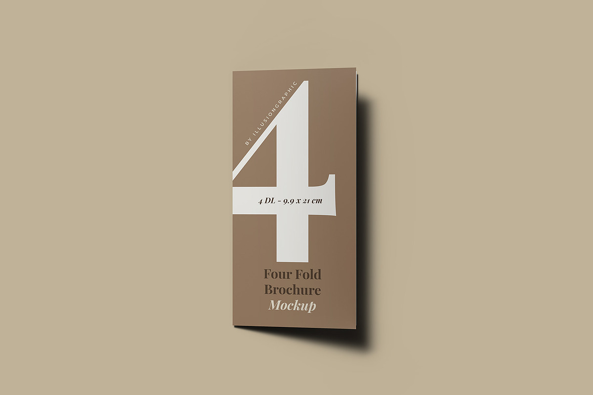 4 Fold DL Brochure Mockup - 8 Views, an Advertising Mockup by Illusiongraphic (Photo 9 of 20)
