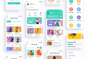 Shopex- eCommerce Mobile App UI Kits, an Android Mockup by RiveupDigital