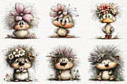 Whimsical Funny Spring Animals, an Animal Illustration by Watercolor design (Thumbnail 2 of 6)