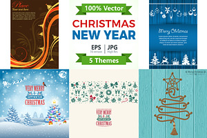 Christmas and New Year Themes, a Decorative Illustration by TAlex