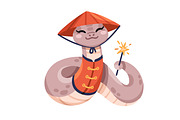 Cute snakes, Chinese New Year mascot, an Animal Illustration by Good Studio (Thumbnail 7 of 16)