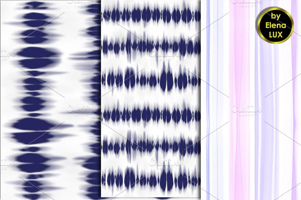 Tie Dye Seamless Set, a Pattern Graphic by Elena Lux (Photo 3 of 3)