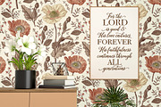 Seamless Set Flowers Poppy Poppies, a Pattern Graphic by Vintage (Thumbnail 6 of 11)