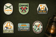 12 Retro Outdoor Adventure Badges, an Object Graphic by sivVector (Thumbnail 3 of 3)