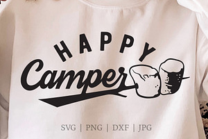Happy Camper SVG, Family Camping SVG, a Graphic by Applied Arts