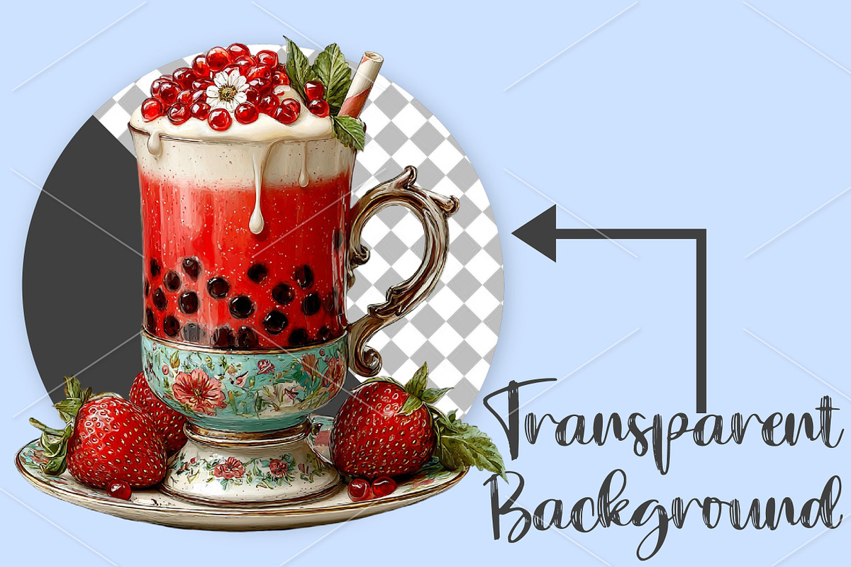 Whimsical Summer Strawberry Clipart, a Seasonal Illustration by Canvas Craft (Photo 2 of 7)
