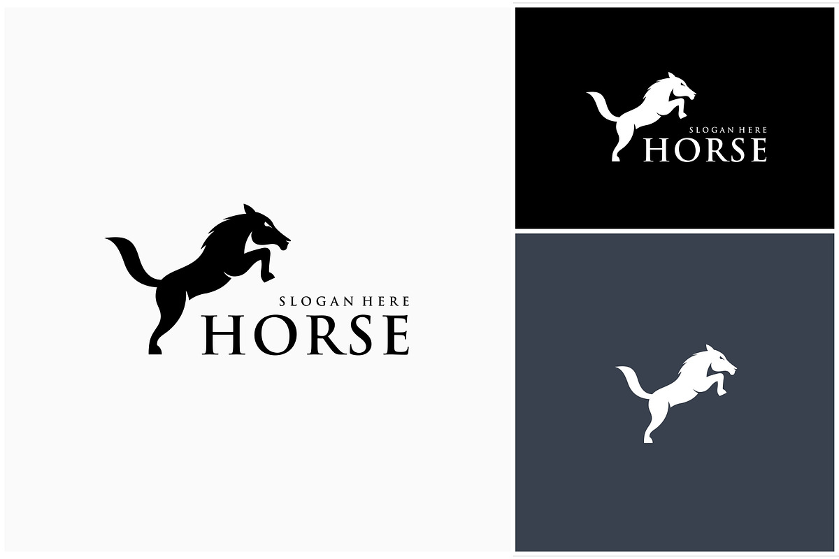 Horse Jumping Silhouette Logo, a Branding & Logo Template by ika trisiana (Photo 1 of 2)