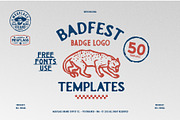 Badfest 50 Badge/Logo Templates, a Branding & Logo Template by Megflags (Thumbnail 1 of 10)