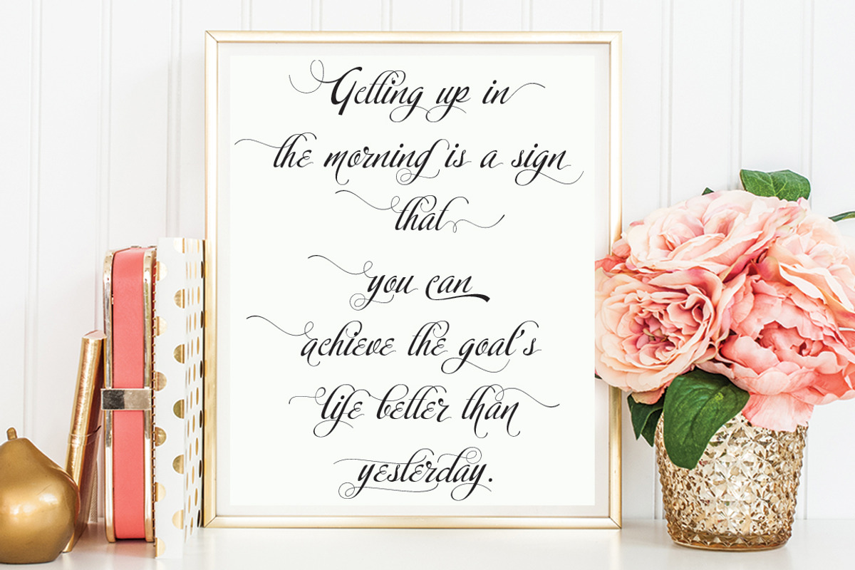Calligraphy Script, a Script Font by moriztype (Photo 2 of 4)