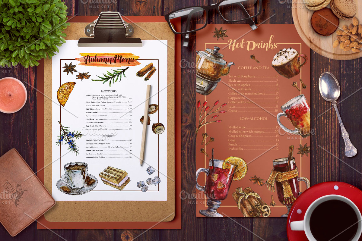 Autumn Beverage Watercolor Set, a Decorative Illustration by Fluffy Unicorn (Photo 6 of 7)