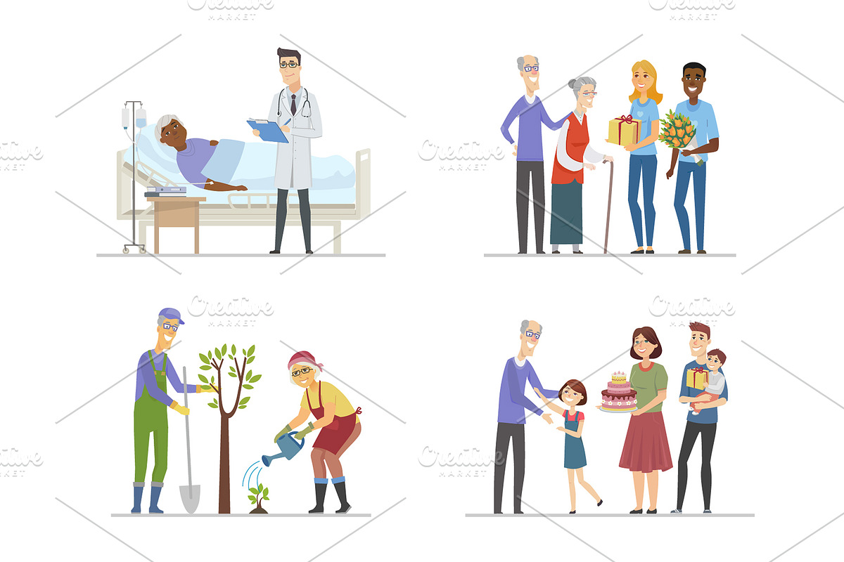 Senior People - Cartoon Characters, a Templates & Theme by Boyko Pictures (Photo 14 of 14)