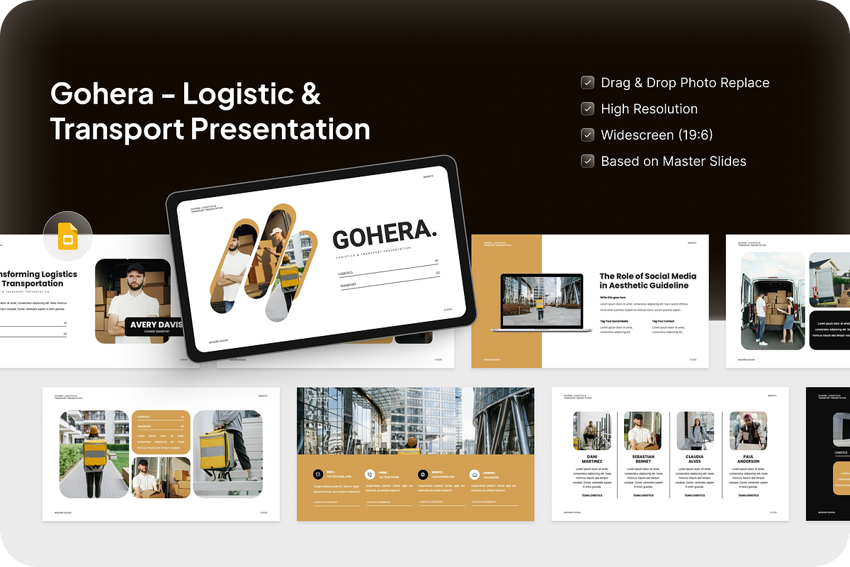Logistics & Transport Google Slides, a Presentation Template by Annora Studio (Photo 1 of 5)