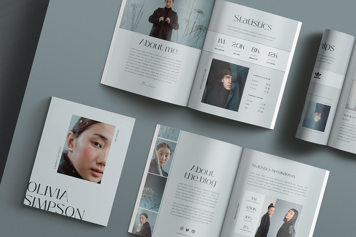 SERENITY | Media Kit Canva Template, a Magazine Template by Sierra Creative Studio (Photo 2 of 10)