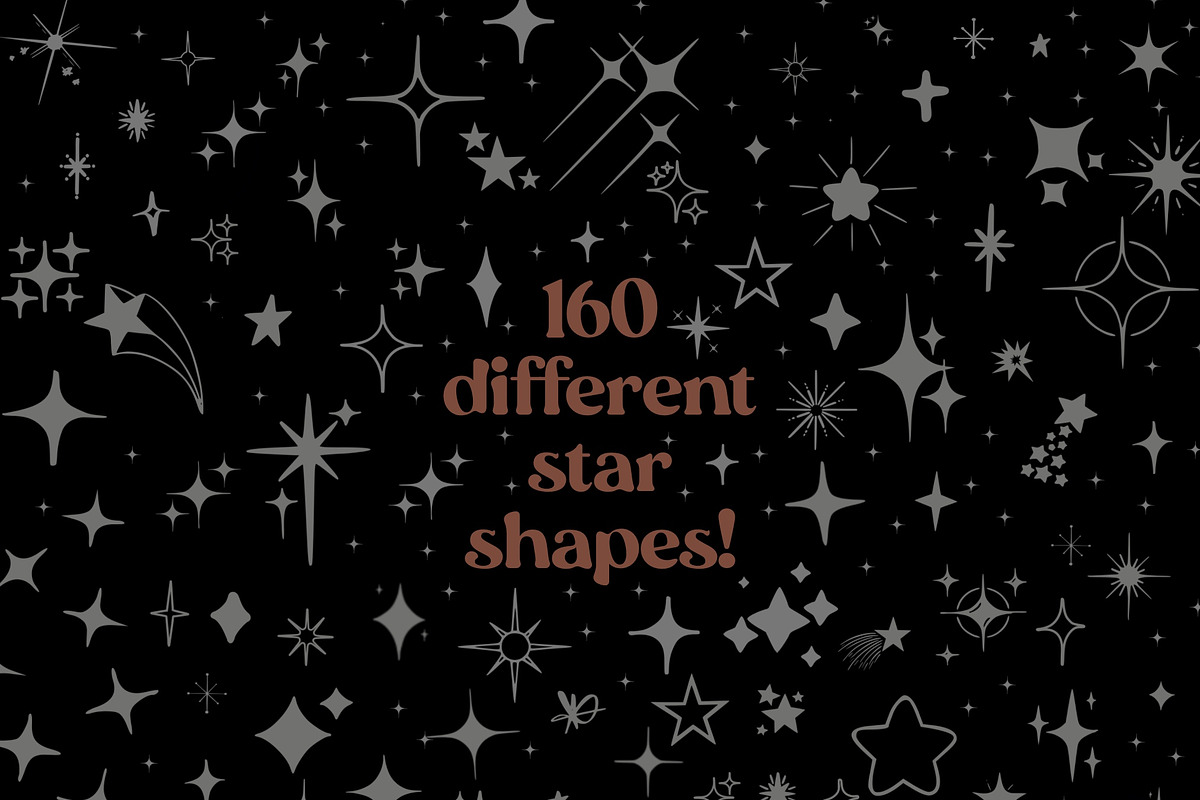 Star & Sparkles Procreate Stamps, a Brush Add-On by Dear Darling Design (Photo 3 of 6)