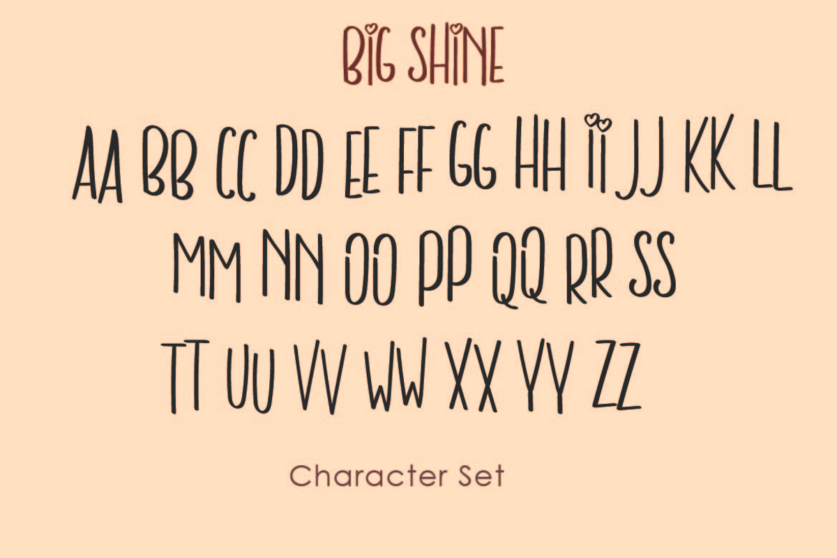 Big Shine, a Script Font by AMINMARIO (Photo 10 of 11)