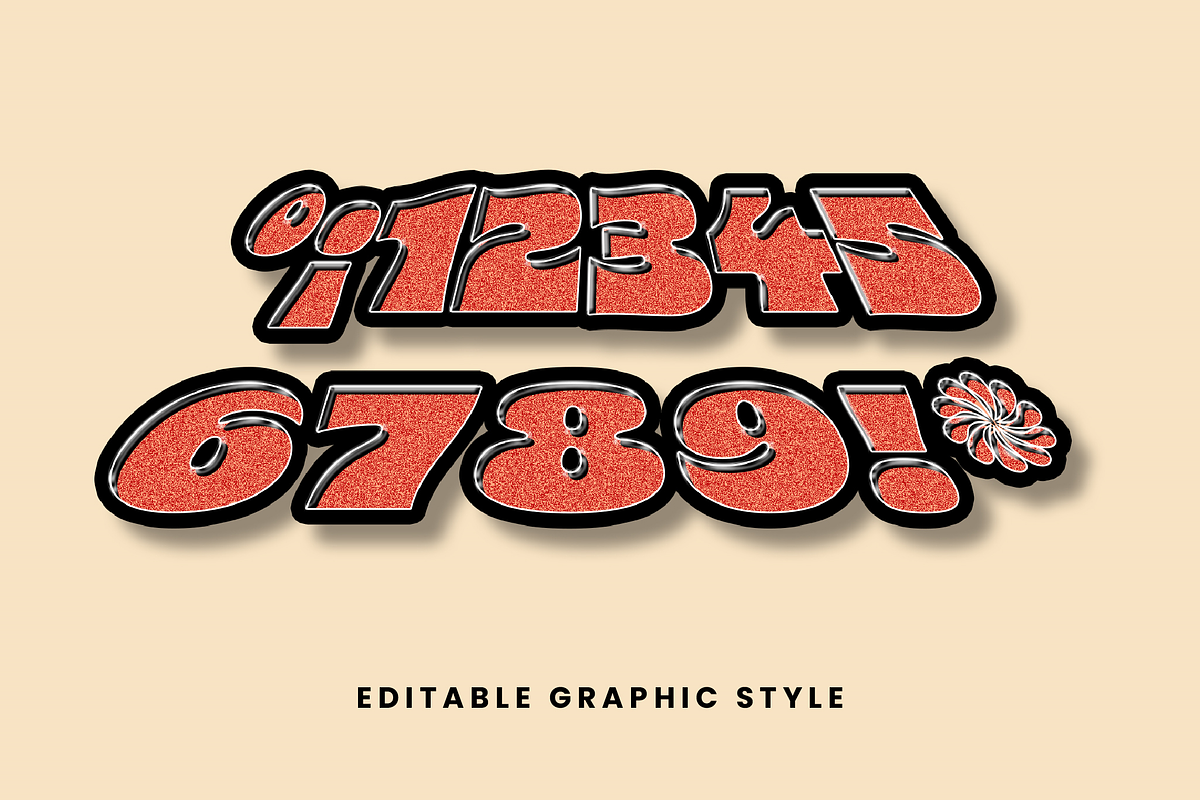 Retro Glitter Text Effect preview 2