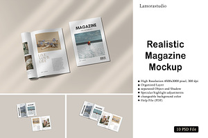 Realistic Magazine Mockup