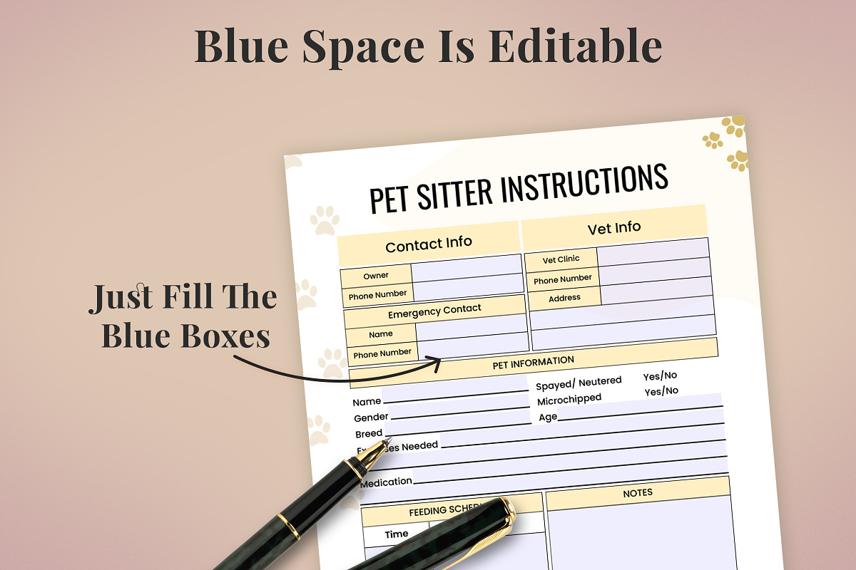 Editable Pet Sitter Instructions, a Templates & Theme by Snapybiz (Photo 7 of 10)