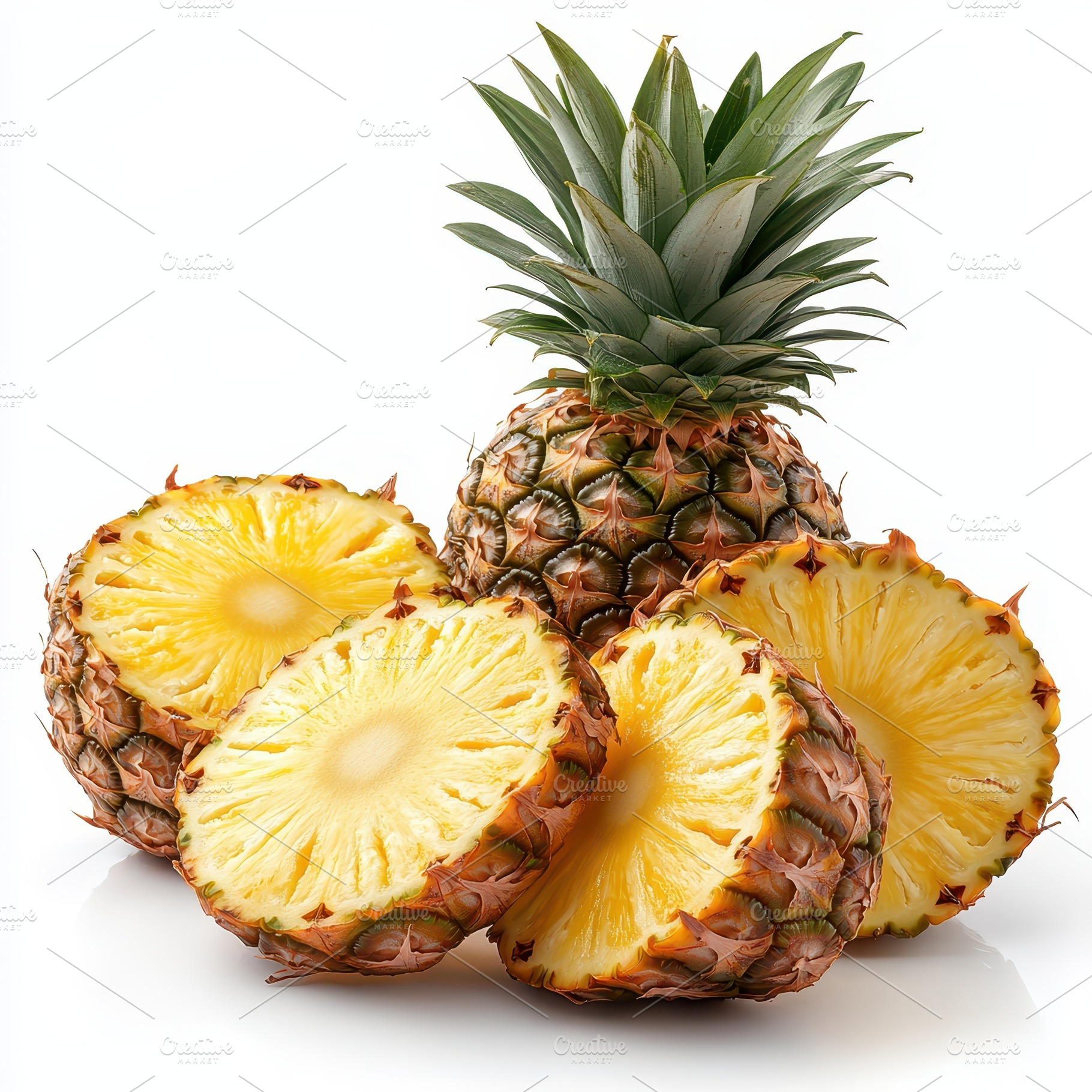 Ripe Pineapple Slices Fresh Tropical, a Food & Drink Photo by Pixeness Studio