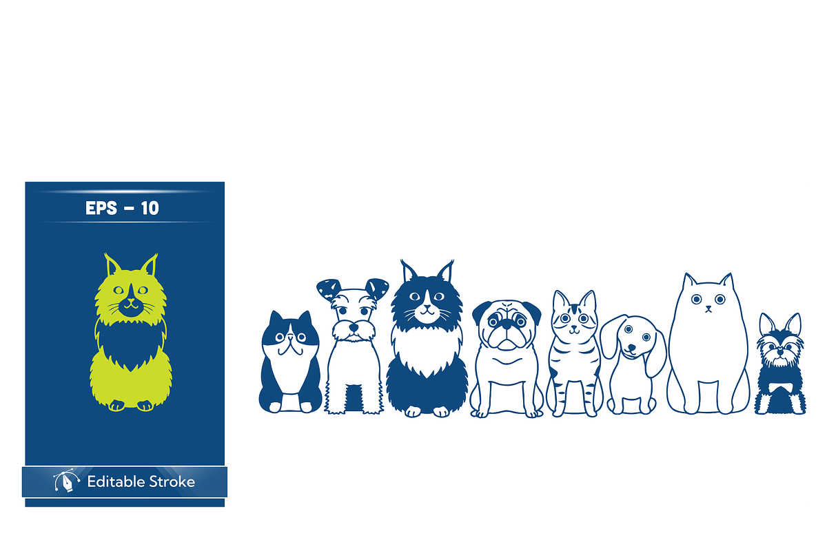 Adorable Pet Illustrations Set, an Empty State Illustration by CarWrap design (Photo 3 of 3)