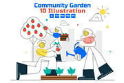 10 Community Garden Illustration, a Person Illustration by denayunebgt (Thumbnail 1 of 4)