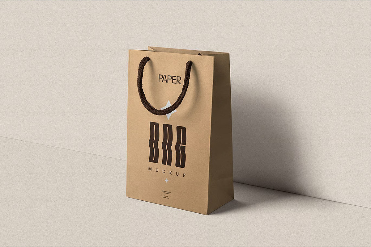 Paper Bag MockUp, a Packaging Mockup by megostudi0 (Photo 2 of 7)