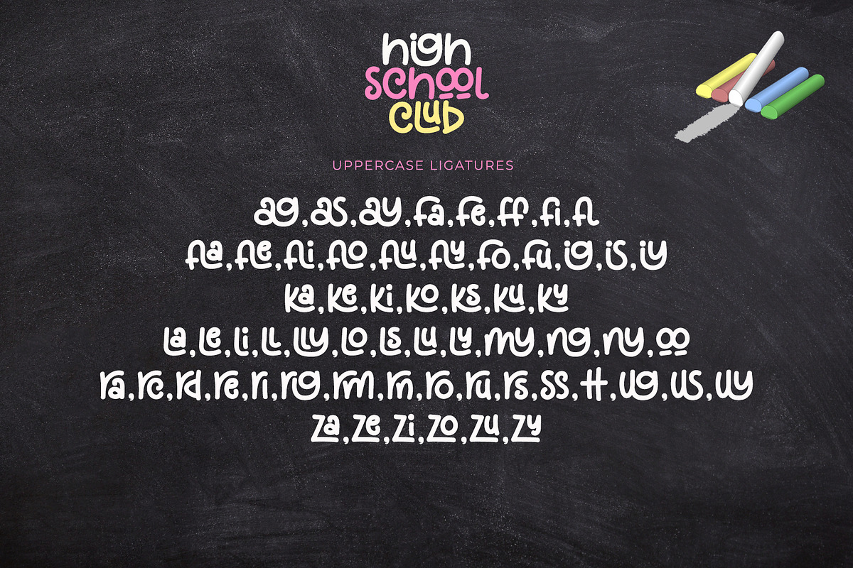 High School Club - Cute Font, a Handwritten Font by Airotype (Photo 10 of 12)