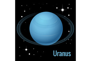 Uranus Planet Vector Illustration