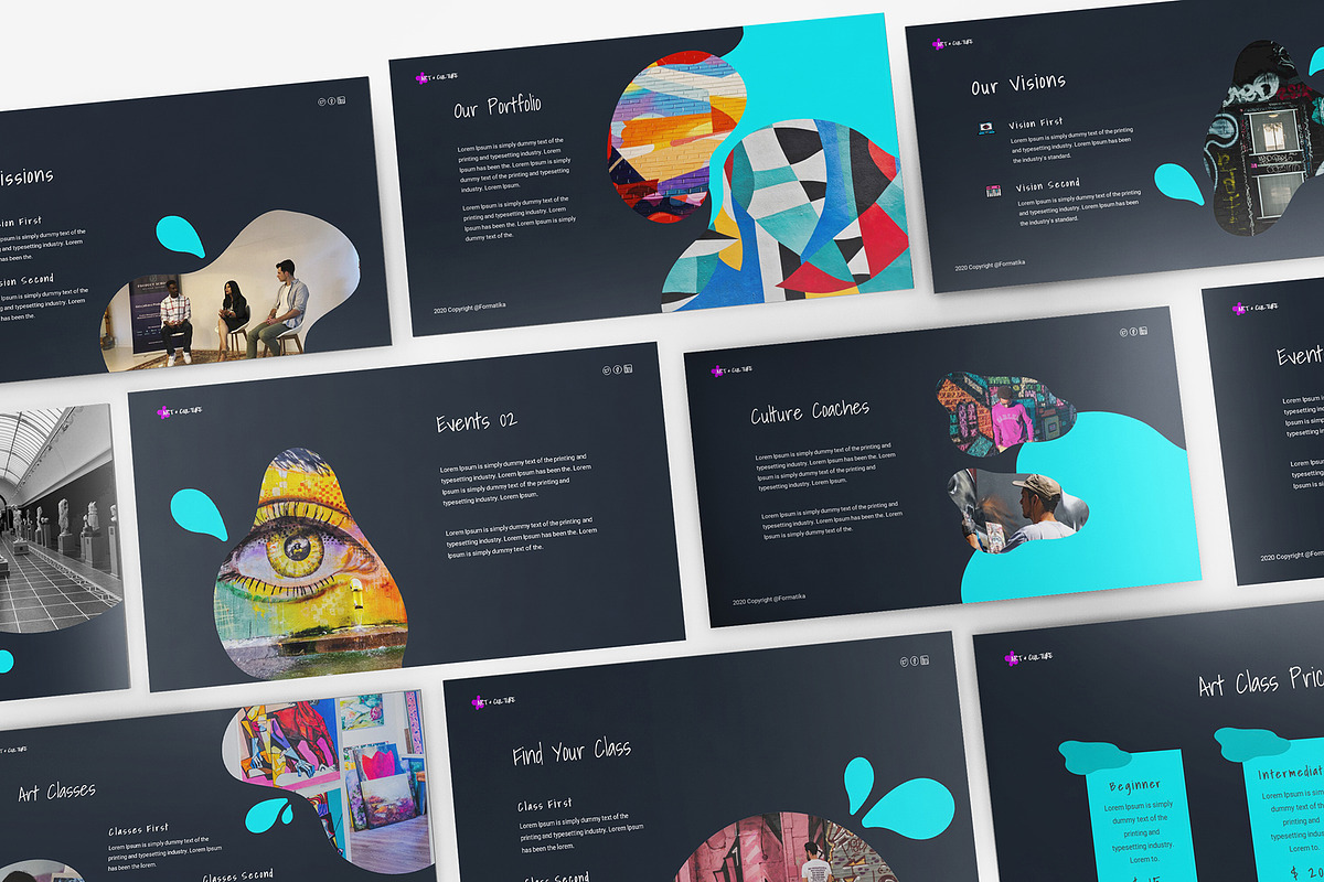 Art Gallery Google Slides Template, a Presentation Template by ...