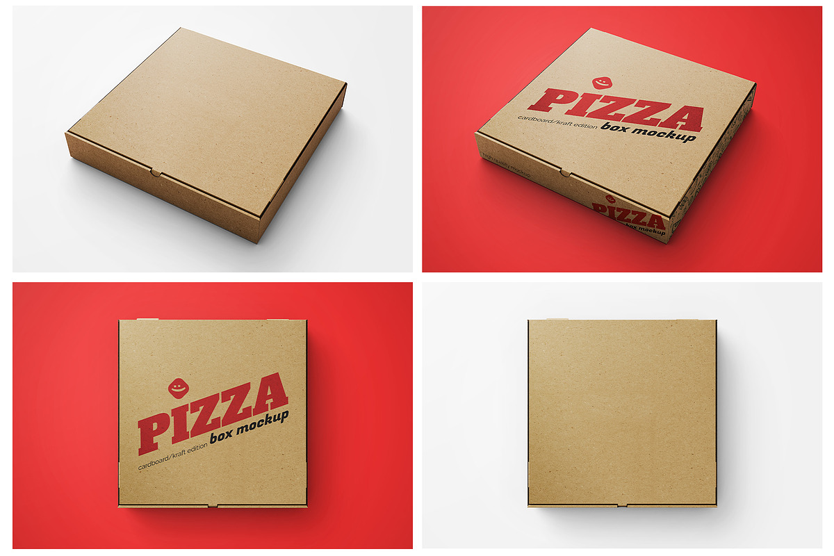 Cardboard Pizza Box Mockup Pack, a Mockup by Remnand Studio (Photo 10 of 12)