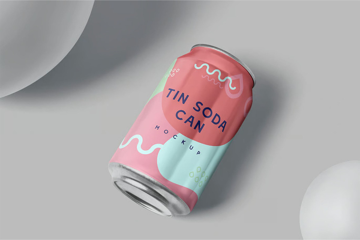 Round Tin Soda Can Mockups, a Product Mockup by megostudi0 (Photo 3 of 7)
