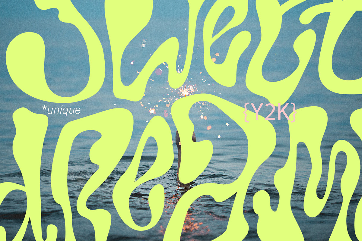 BUNDLE Y2K Lettering Liquid & Groovy, an Object Graphic by Oksana Trygub (Photo 38 of 53)
