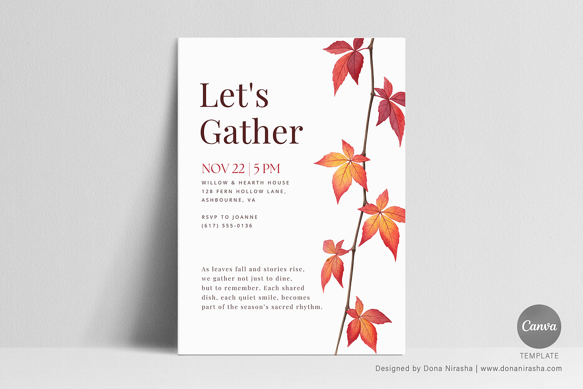 Fall Event Invite Canva Template