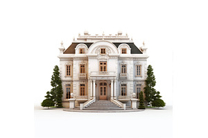 Majestic white palace featuring, an Architecture Photo by Alena Stoyko design