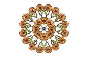 Calendula Flower Motifs