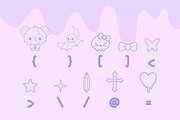 Creepy Kawaii Font, a Handwritten Font by Babymimiart (Thumbnail 9 of 9)