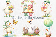 Spring Silly Goose Clipart, 40 png, an Animal Illustration by GalaDesign03 (Thumbnail 1 of 6)