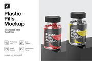 PLastik Pills Bottle Mockup, a Mockup by _Adroit_ (Thumbnail 1 of 2)
