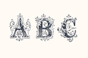 Ornate Victorian Drop Capitals, a Script Font by Century Library (Thumbnail 6 of 6)