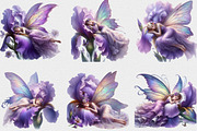 Watercolor Sleeping Fairy Clipart, a Seasonal Illustration by Craft Nest (Thumbnail 2 of 6)