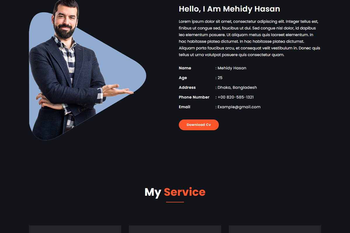 Modern Developer Portfolio Web Theme, a Bootstrap Template by Themeplaza (Photo 3 of 6)