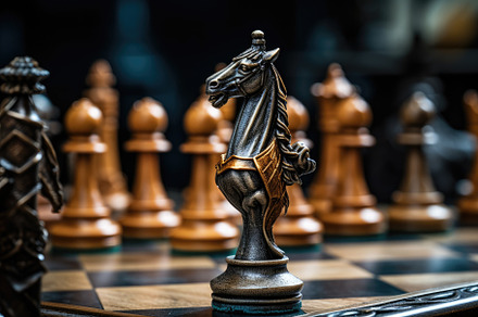 Chess pieces on the chessboard. The, a Photo by Iftikhar Alam