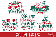 Funny Christmas Wine SVG Bundle, a Food Illustration by Anastasia Feya (Thumbnail 6 of 9)