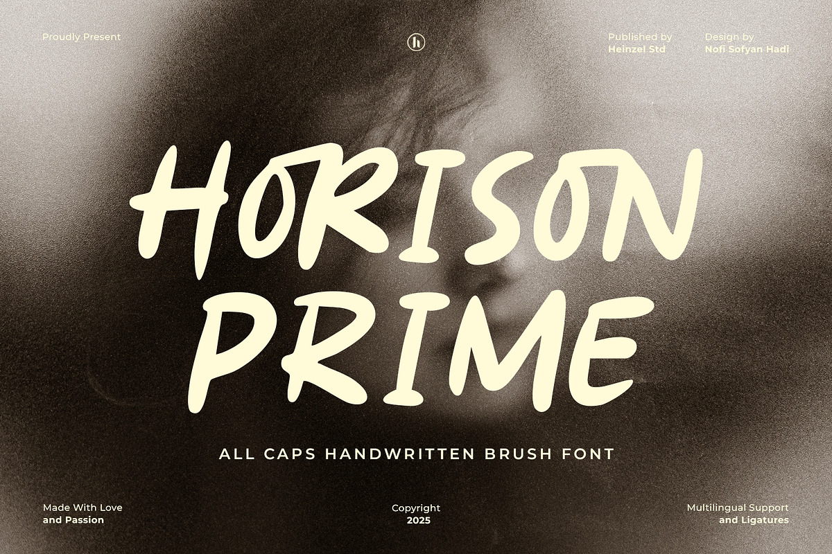Horison Prime Handwritten Brush Font, a Handwritten Font by Heinzel Std (Photo 1 of 12)