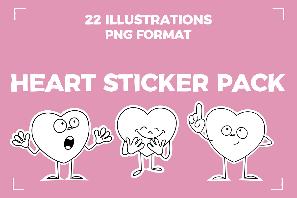 HEART STICKER PACK (22 elements), an Emoji Icon by Bonfloret Studio (Photo 1 of 7)