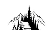 50 Camping Mountain Vector Bundle, an Illustration by jahid234 (Thumbnail 42 of 51)