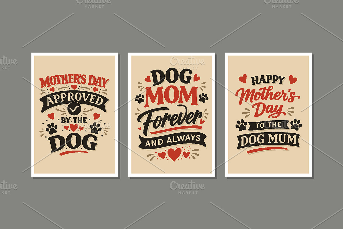 15 Vintage Dog Mom Quote Posters, a Poster Template by C Design Studio (Photo 10 of 10)
