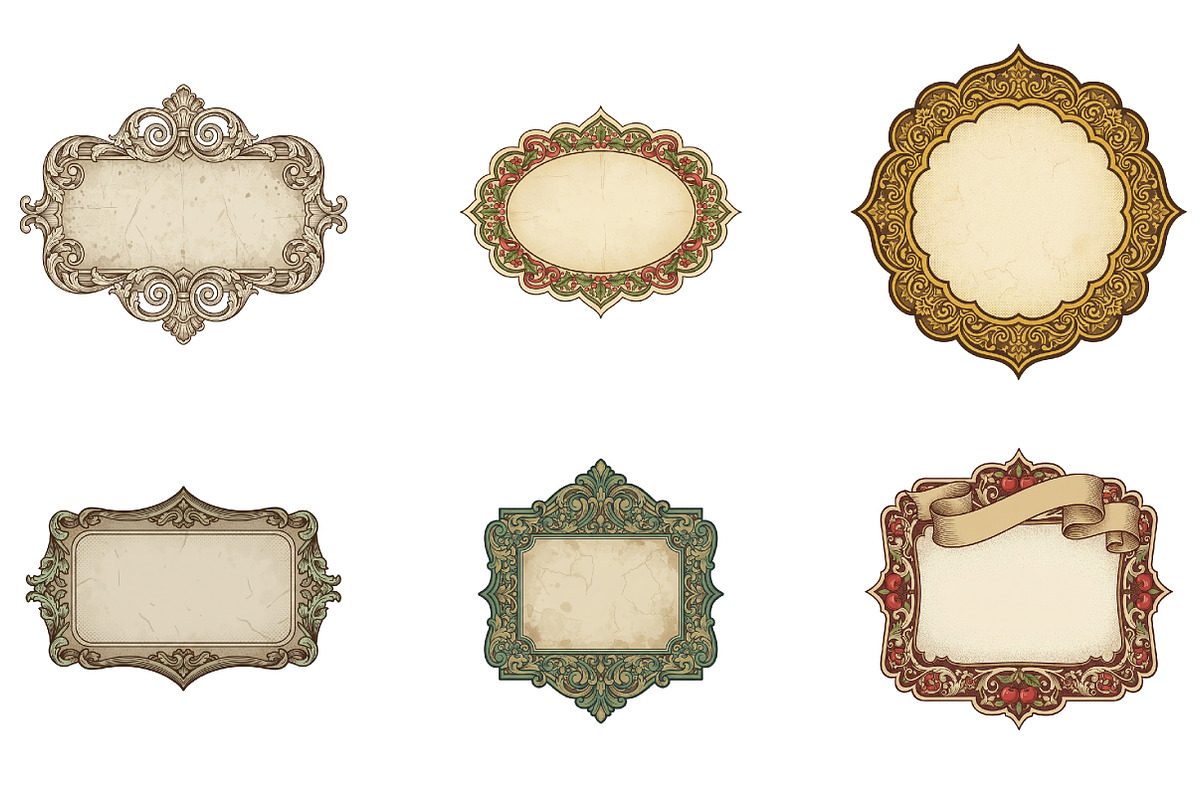 Vintage Blank Tags & Labels, Printab, an Illustration by GatewayDesign (Photo 2 of 6)